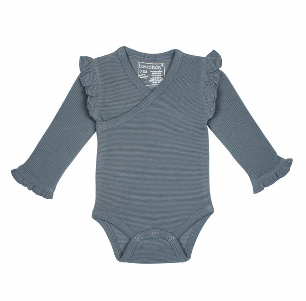 Corduroy Ruffle Wrap Bodysuit